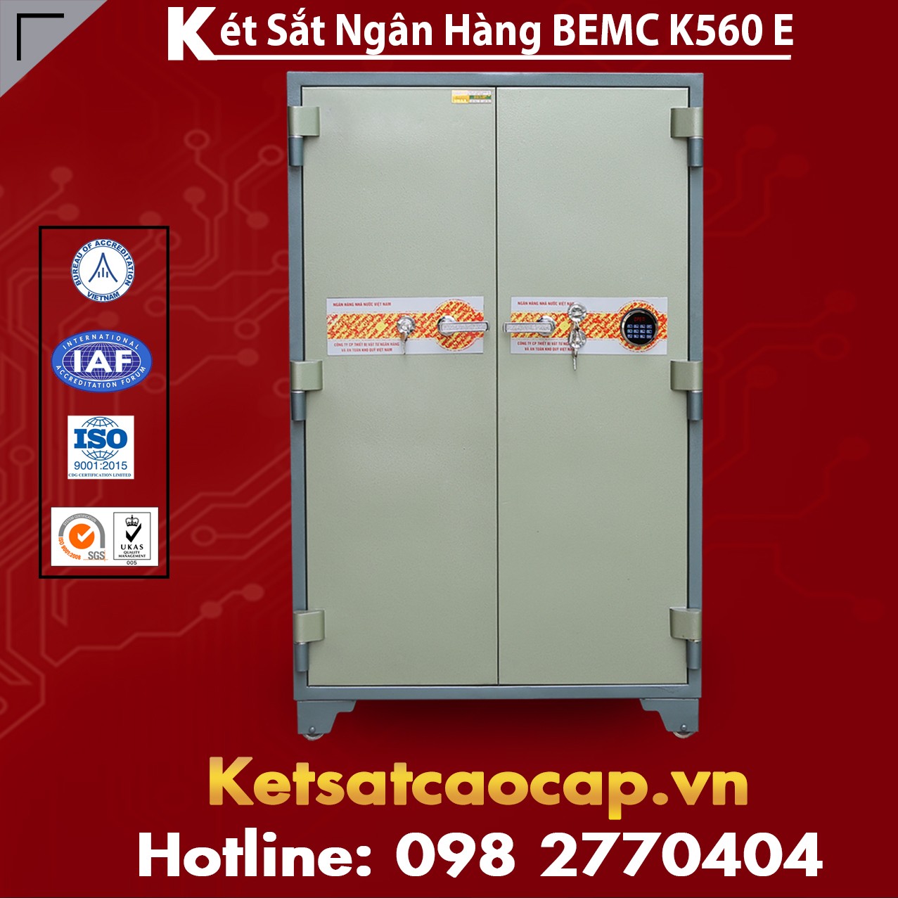 Két Sắt Ngân Hàng BEMC K560 Led
